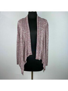 About A Girl Womens XS Multicolor Open Front Asymmetric Cardigan Sweater Casual